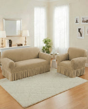 Lukzer Turkish Design Bubble Pattern Sofa Cover  Bubble Sand Beige (SC-101-01)