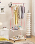 Lukzer A-Shape Garment Rack with 2 Bottom Shelves – MGR-010