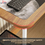 Lukzer Engineered Wood L-Shaped Corner Study and Computer Table for Home or Office (MST-007)