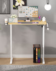 Lukzer Electric Automatic Height Adjustable Sit Stand Desk for Home & Office | EST - 003 | (Black & Oak Brown/Black & Light Oak/Black & Black/White & White/White & Oak Light/White & Oak Brown)