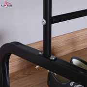 Lukzer Multi-Purpose Metal Garment Stand with Multi-Level Hanging Bars – 145x109x40cm (Black/Gold/White, Model: MGS-005)