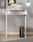 Lukzer Electric Automatic Height Adjustable Sit Stand Desk for Home & Office | EST - 003 | (Black & Oak Brown/Black & Light Oak/Black & Black/White & White/White & Oak Light/White & Oak Brown)