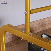 Lukzer Multi-Purpose Metal Garment Stand with Multi-Level Hanging Bars – 145x109x40cm (Black/Gold/White, Model: MGS-005)