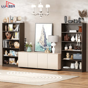 Lukzer Engineered Wood 6 Tier Bookcase Open Bookshelf & Display Rack (MR-032/Oak Brown)