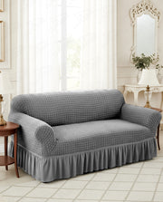 Lukzer Turkish Design Bubble Pattern Sofa Cover   Bubble Ash Grey (SC-099-01)