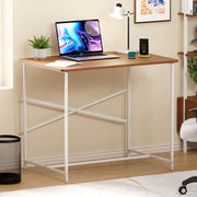 Lukzer X-Support Metal Frame & Engineered Wood Study Table for Home & Office (MST-008)