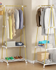 Lukzer A-Shape Garment Rack with 2 Bottom Shelves – MGR-010