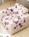 Lukzer Quilted Reversible Sofa Cover Mat with Arms | Polyester Blend 350 GSM Full Coverage & Back Belt for Stability | Washable Furniture Protector.