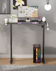 Lukzer Electric Automatic Height Adjustable Sit Stand Desk for Home & Office | EST - 003 | (Black & Oak Brown/Black & Light Oak/Black & Black/White & White/White & Oak Light/White & Oak Brown)