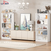 Lukzer Engineered Wood 6 Tier Bookcase Open Bookshelf & Display Rack (MR-032/White)