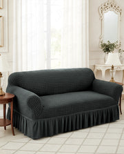 Lukzer Turkish Design Bubble Pattern Sofa Cover - Bubble Ash Grey (SC-099-01)