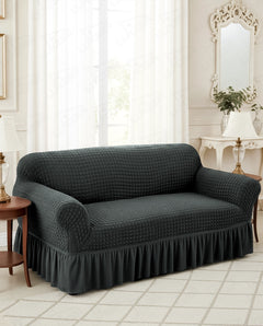 Lukzer Turkish Design Bubble Pattern Sofa Cover Bubble Slate Grey (SC-100-01)