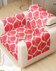 Lukzer Quilted Reversible Sofa Cover Mat with Arms | Polyester Blend 350 GSM Full Coverage & Back Belt for Stability | Washable Furniture Protector.