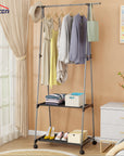 Lukzer A-Shape Garment Rack with 2 Bottom Shelves – MGR-010