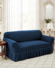Lukzer Turkish Design Bubble Pattern Sofa Cover - Bubble Navy Blue (SC-102-01)