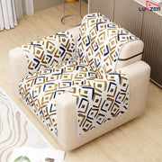 Lukzer Quilted Reversible Sofa Cover Mat with Arms | Polyester Blend 350 GSM Full Coverage & Back Belt for Stability | Washable Furniture Protector.