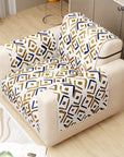Lukzer Quilted Reversible Sofa Cover Mat with Arms | Polyester Blend 350 GSM Full Coverage & Back Belt for Stability | Washable Furniture Protector.