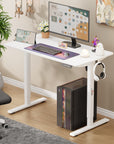 Lukzer Electric Automatic Height Adjustable Sit Stand Desk for Home & Office | EST - 003 | (Black & Oak Brown/Black & Light Oak/Black & Black/White & White/White & Oak Light/White & Oak Brown)