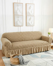 Lukzer Turkish Design Bubble Pattern Sofa Cover  Bubble Sand Beige (SC-101-01)