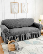 Lukzer Turkish Design Bubble Pattern Sofa Cover   Bubble Ash Grey (SC-099-01)