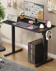 Lukzer Electric Automatic Height Adjustable Sit Stand Desk for Home & Office | EST - 003 | (Black & Oak Brown/Black & Light Oak/Black & Black/White & White/White & Oak Light/White & Oak Brown)