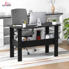 Lukzer Modern Computer Desk with Bookshelf Study Table Made with Engineered Wood (ST-005/Black)