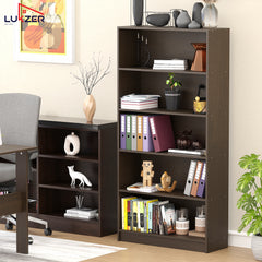 Lukzer Engineered Wood 6 Tier Bookcase Open Bookshelf & Display Rack (MR-032/Wenge)