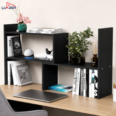 Lukzer Adjustable 5-Tier Bookshelf Multi-Functional Storage Rack (MR-011/Black)