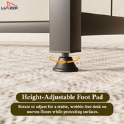 Lukzer Modern Study Table with Open Bookshelf & Hutch (MST-010/Black & Black)