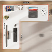 Lukzer Engineered Wood L-Shaped Corner Study and Computer Table for Home or Office (MST-007)