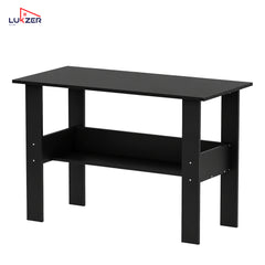 Lukzer Modern Computer Desk with Bookshelf Study Table Made with Engineered Wood (ST-005/Black)