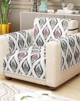 Lukzer Quilted Reversible Sofa Cover Mat with Arms | Polyester Blend 350 GSM Full Coverage & Back Belt for Stability | Washable Furniture Protector.