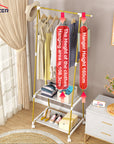 Lukzer A-Shape Garment Rack with 2 Bottom Shelves – MGR-010