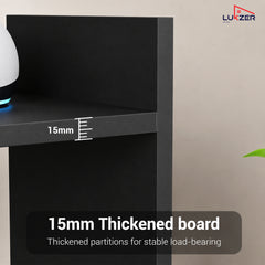 Lukzer Adjustable 5-Tier Bookshelf Multi-Functional Storage Rack (MR-011/Black)