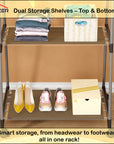 Lukzer A-Shape Garment Rack with 2 Bottom Shelves – MGR-010