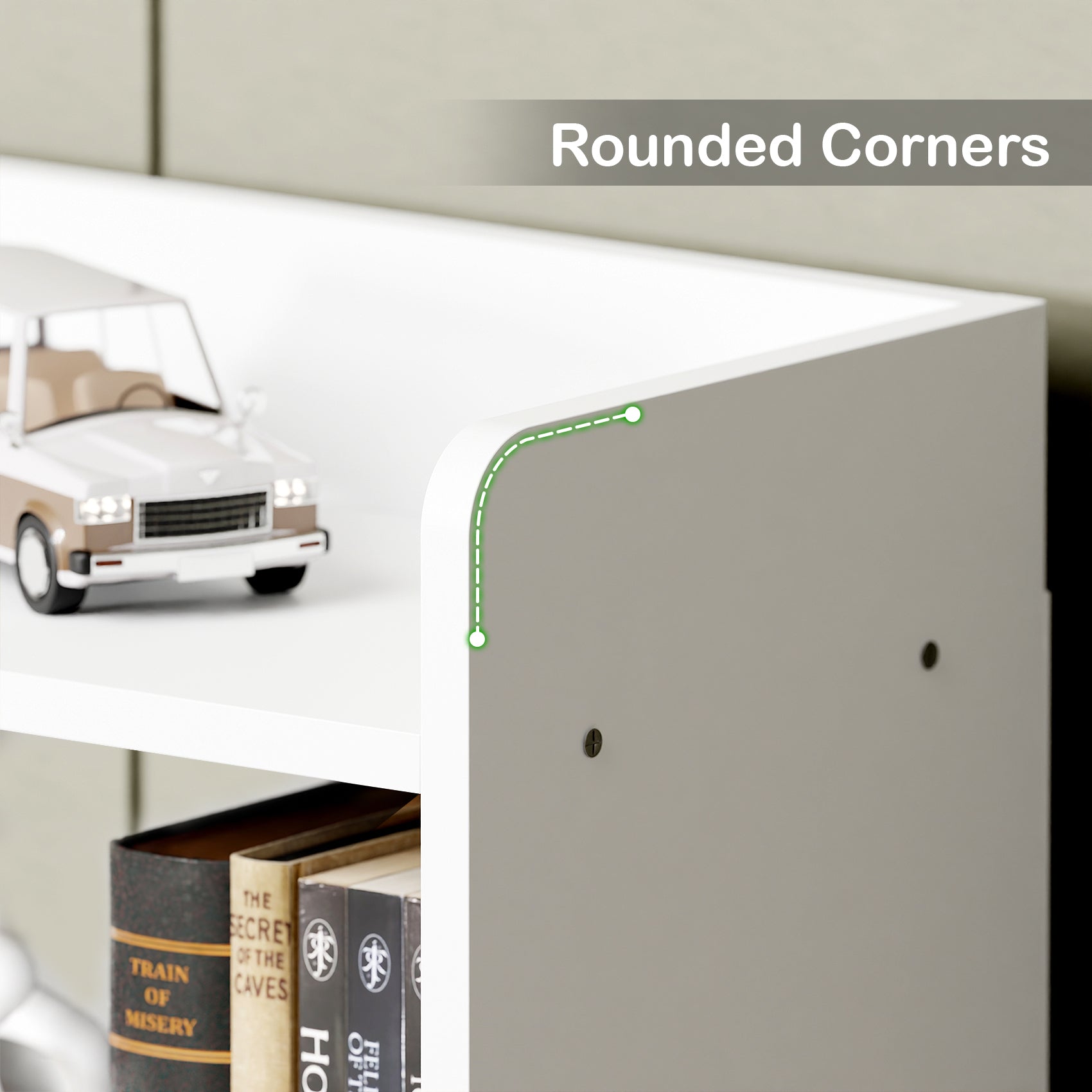 Lukzer Engineered Wood 6 Tier Bookcase Open Storage Cabinet (MR-007/White)