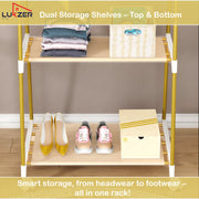 Lukzer A-Shape Garment Rack with 2 Bottom Shelves – MGR-010