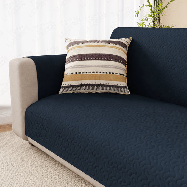 Lukzer Quilted Sofa Mat Stipple Blue (SC-206-01)