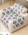 Lukzer Quilted Reversible Sofa Cover Mat with Arms | Polyester Blend 350 GSM Full Coverage & Back Belt for Stability | Washable Furniture Protector.