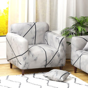 Polyester Sofa Cover (Colorful Marble Design)