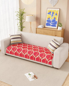 Lukzer Quilted Reversible Dessert Jewel Sofa Mat with WaveEdge Ultrasonic Cut (ONLY SEAT COVER) - SC-202-01WE