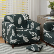 Polyester Sofa Cover (Black Stem Design)