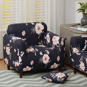 Polyester Sofa Cover (Black Stem Design)