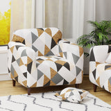 Polyester Sofa Cover (Colorful Marble Design)