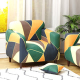 Polyester Sofa Cover (Colorful Marble Design)