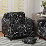 Polyester Sofa Cover (Black Stem Design)