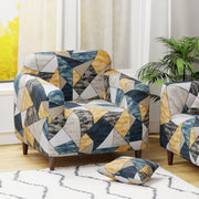 Polyester Sofa Cover (Colorful Marble Design)