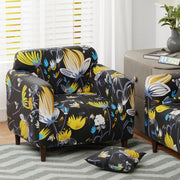 Polyester Sofa Cover (Black Stem Design)