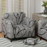 Polyester Sofa Cover (Black Stem Design)