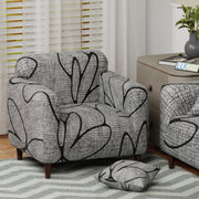 Polyester Sofa Cover (Black Stem Design)